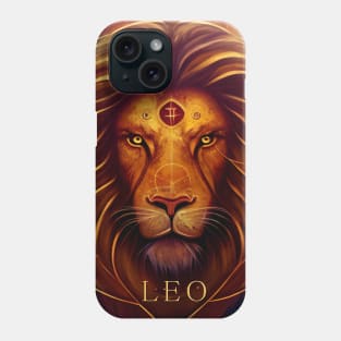 Zodiac Sign LEO - Fantasy Illustration of astrology Leo Phone Case