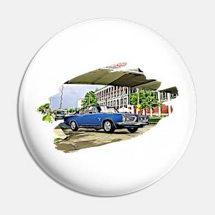 Plymouth Barracuda Detroit Print Pin