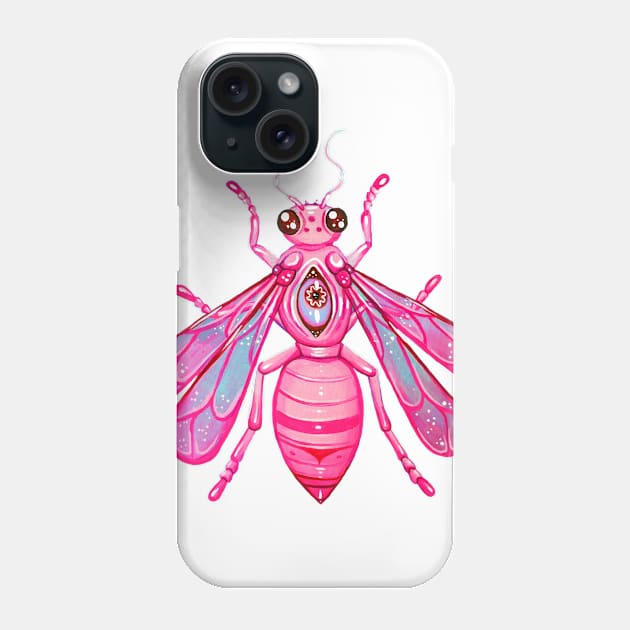 Pink Bee Phone Case by Bethaliceart