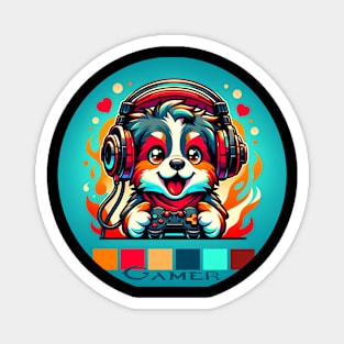 Adorable Puppy Gamer Magnet