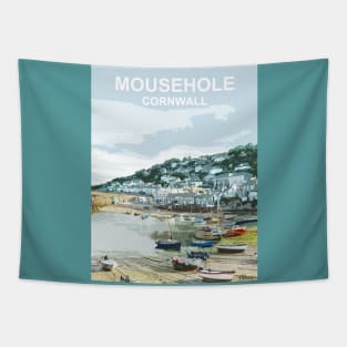 Mousehole, Cornwall. Cornish gift. Kernow fishing harbour Tapestry