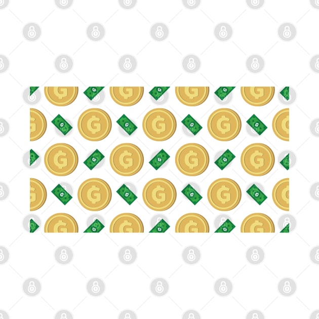 Haiti’s Haitian gourde G code HTG banknote and coin pattern wallpaper by FOGSJ