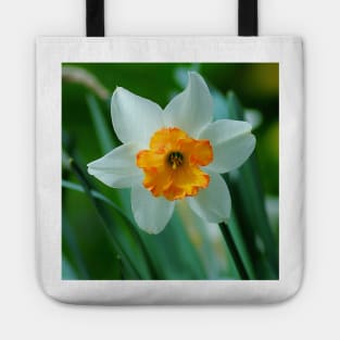 White And Yellow Narcissus Flower Tote