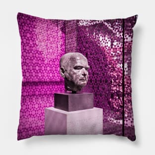 Head sculpture / Swiss Artwork Photography Pillow