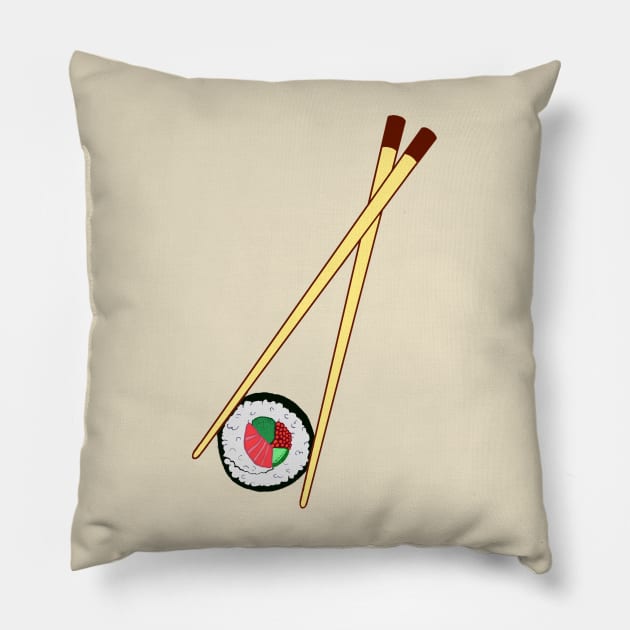 Sushi Chopsticks Pillow by Robyn-Jade