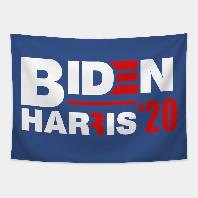 Biden Harris 2020 logo on blue Tapestry by G! Zone