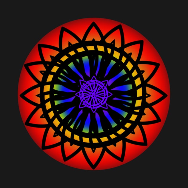 Celtic Rainbow Mandala by Celtic Morrigan