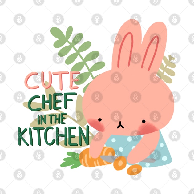 Cute Design “Cute Chef in the Kitchen” | Cute gifts | Kawaii Handmade Illustration | By Atelier Serakara by Atelier Serakara