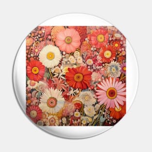 Bright Flowers Bold Pattern Pin