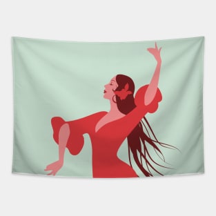 Beautiful Spanish flamenco dancer Tapestry