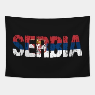 Serbia Srbija Flag Distressed Tapestry