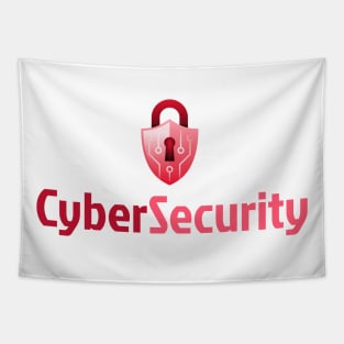 Cyber Security Lock Red Tapestry