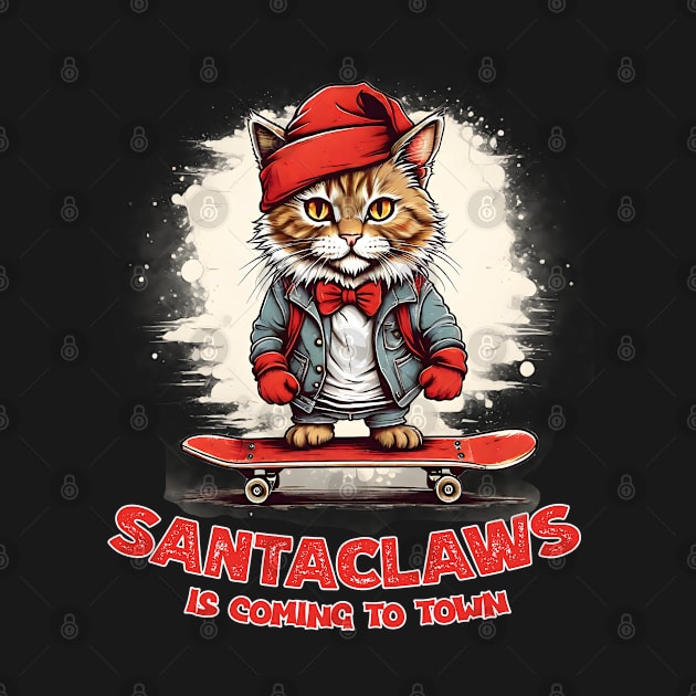 SantaClaws Is Coming To Town by Merch Manias