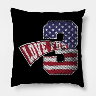 Love For 3 Halftone Version Pillow