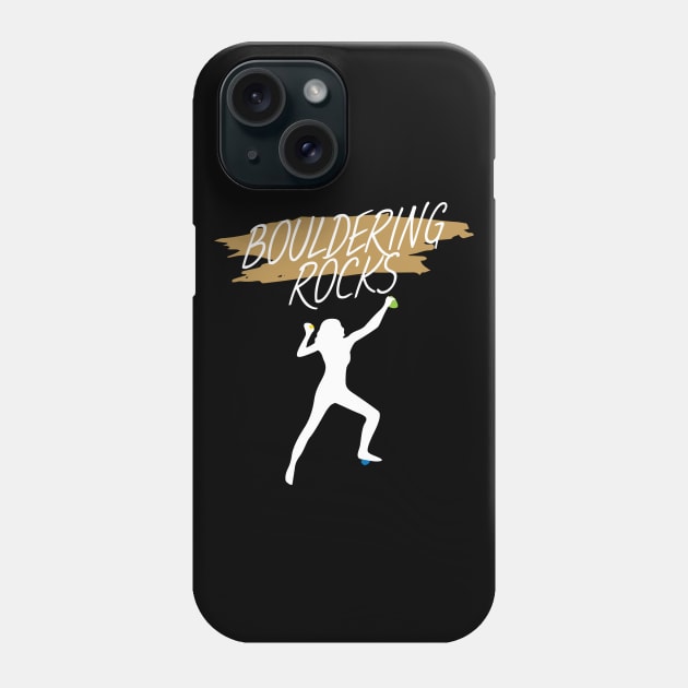 Bouldering rocks women Phone Case by maxcode