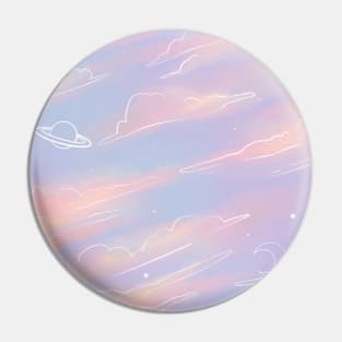 Pastel Sky Lo Fi Aesthetic cloud stars Pin