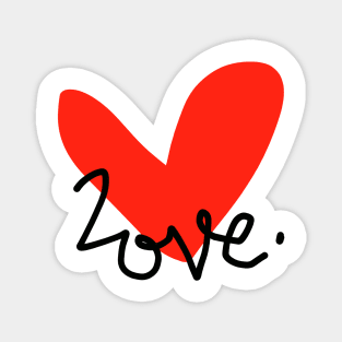 Red Heart Love Magnet