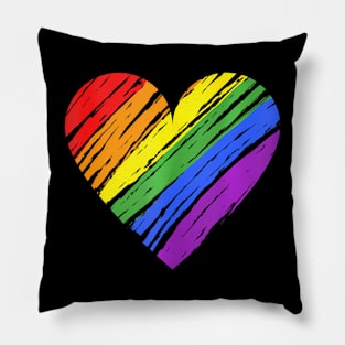 Rainbow Pride Lgbt Pride Lgbt Heart Pillow