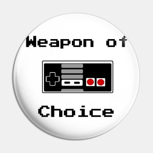 Old School Gamer Weapon of Choice Art Pin