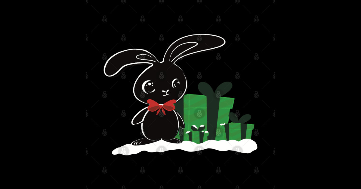 Black rabbit - Black Bunny - Sticker | TeePublic
