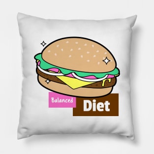 Balanced Diet Burger Pillow