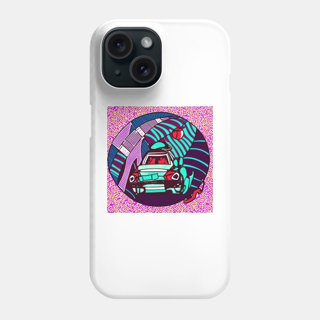 Space car in a utopian future world Phone Case by zajkart