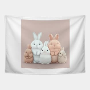 cute bunny rabbits loaf Tapestry