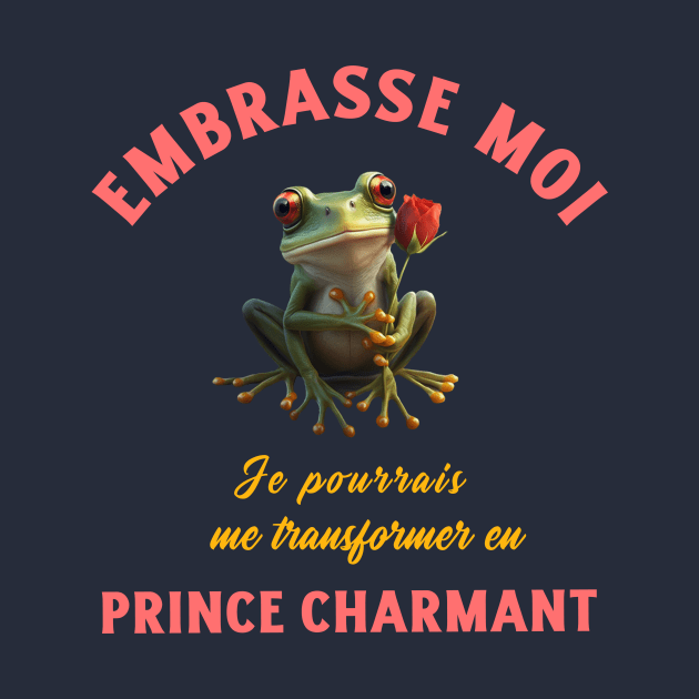 Organic humor t-shirt: Frog Prince Charming by MacJos