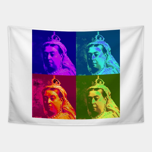 Pop Art - Queen Victoria Tapestry by Naves