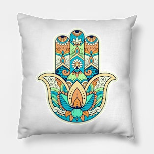 Hamsa Hand Namaste Shaka Hang Loose Peace Pillow