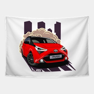 Red Aygo x-cite Tapestry