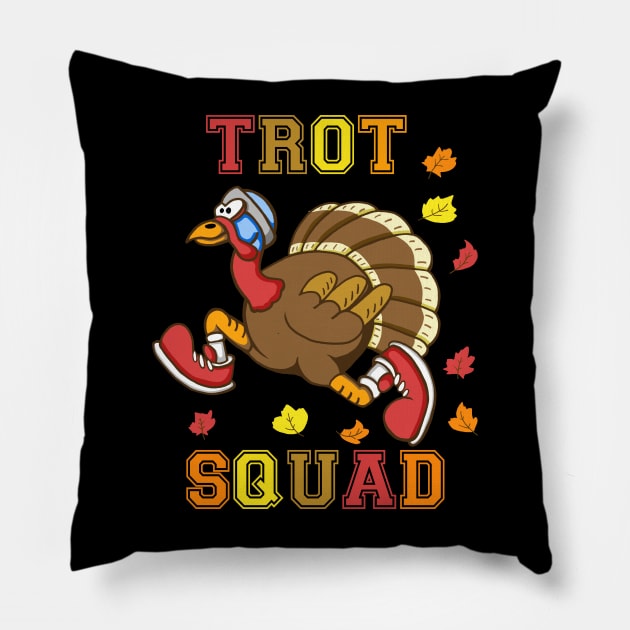 Trot Squad Turkey Pillow by SNK Kreatures