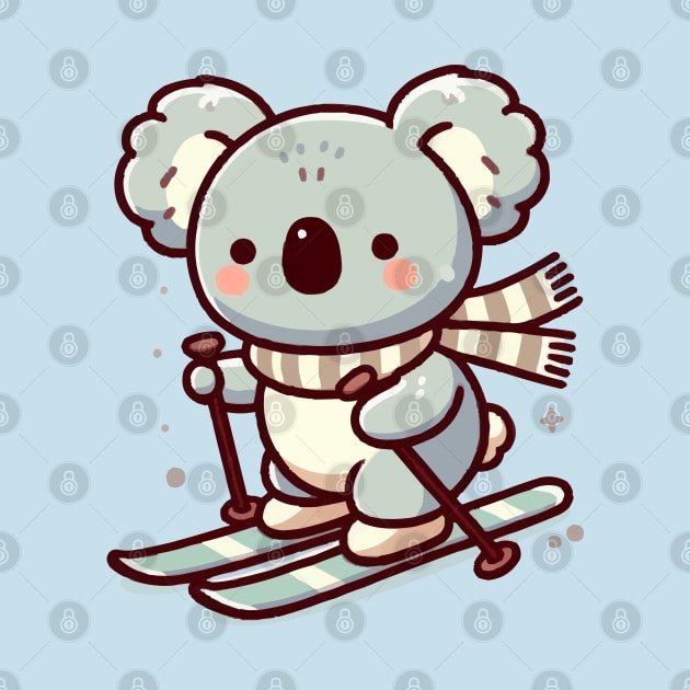 Cute koala Skiing by fikriamrullah