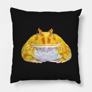 Funny Yellow Albino Chacoan horned frog Pillow