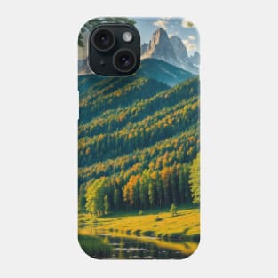 Towering Forest Hill at the Turn of Autumn Phone Case