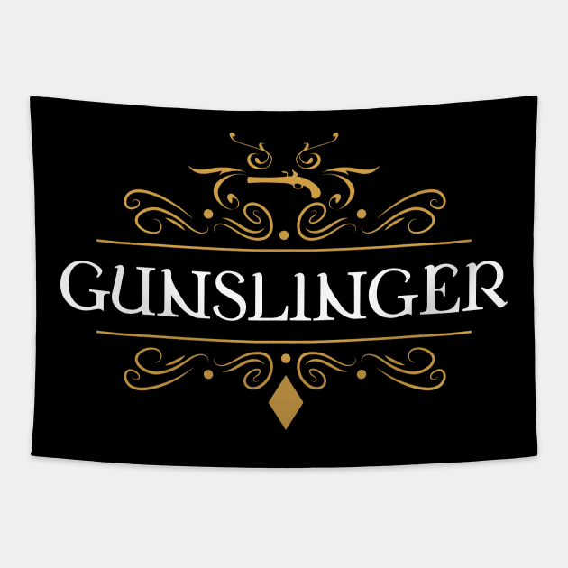 Gunslinger Character Class Tabletop RPG Gaming Tapestry by pixeptional