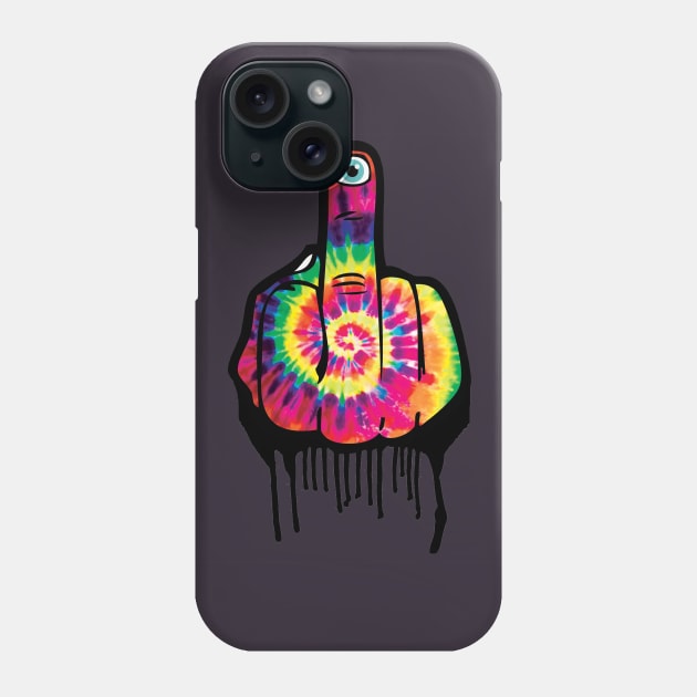 Tie Dye Middle Finger Phone Case by saif