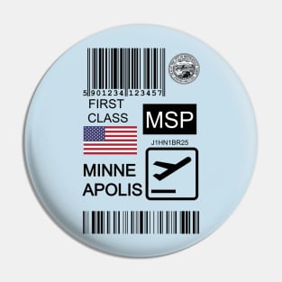 Minneapolis United states travel ticket Pin