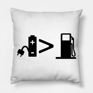 Electric Great Than Gas Pillow