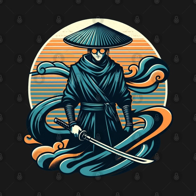 Blue Eye Samurai - Retro Vintage Stylized by Retro Travel Design