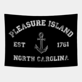 Pleasure Island, North Carolina Vintage Nautical Anchor Retro Tapestry