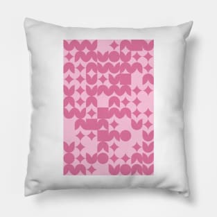 Valentines Day Geometric Pattern - Flowers #6 Pillow