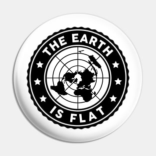 Flat Earth Circle Logo 2 Pin