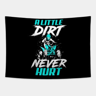 A Little Dirt Never Hurt Funny Motocross Dirt Bike Tapestry