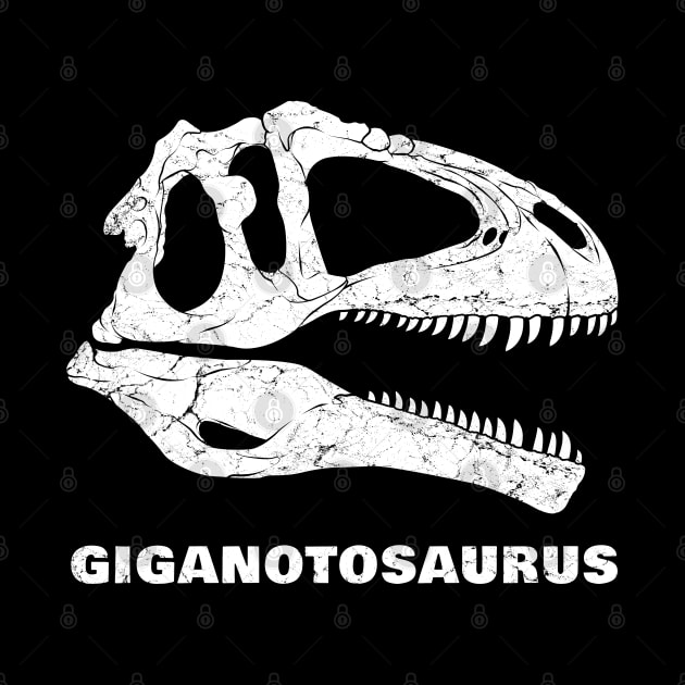 Fossilized head of Giganotosaurus by NicGrayTees