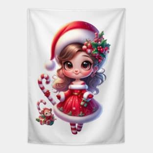 Cartoon Mrs Claus Tapestry