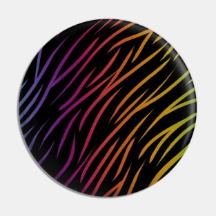 Dark Rainbow Tiger Print Pin