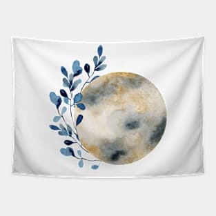 Flowered moon Tapestry