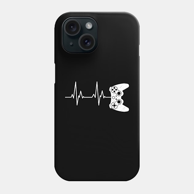 Video Game Shirt Gamer Heartbeat Shirt Video Game Lover Phone Case by Nikkyta