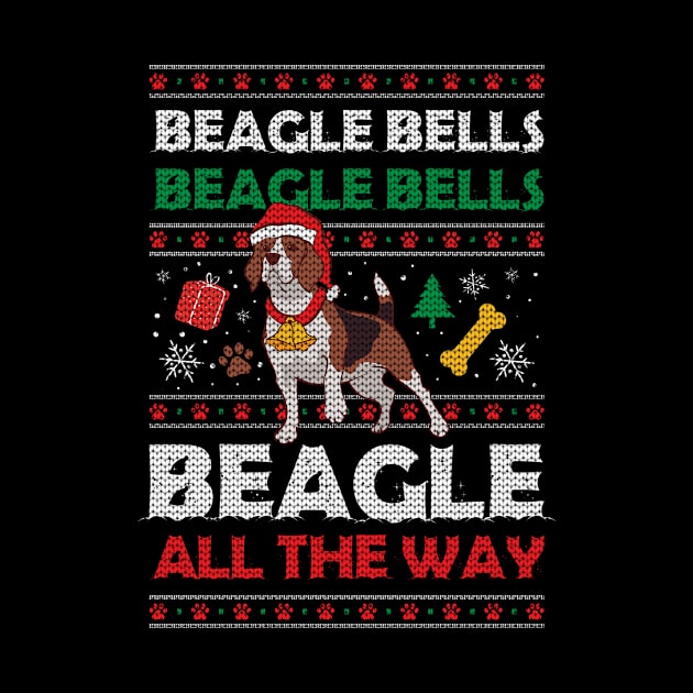 Beagle Bells Funny Christmas Gift by CatRobot